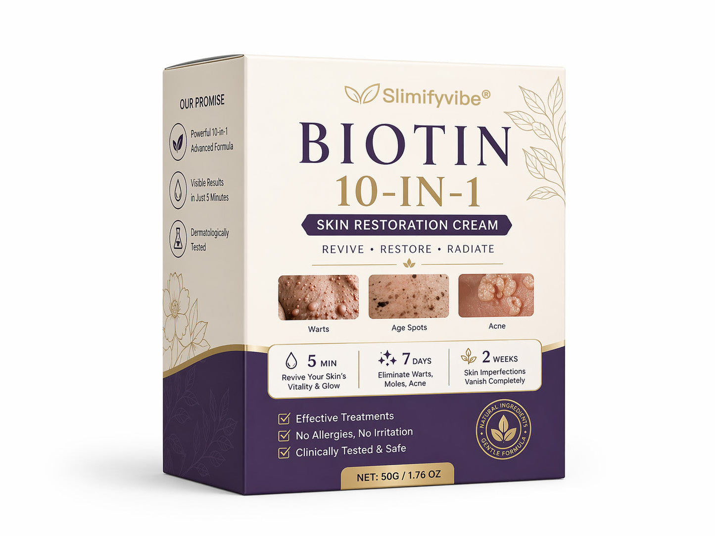 Made and Shipped from USA ✨SLIMIFYVIBE® Biotin 10-in-1 Skin Restoration Cream 🍀