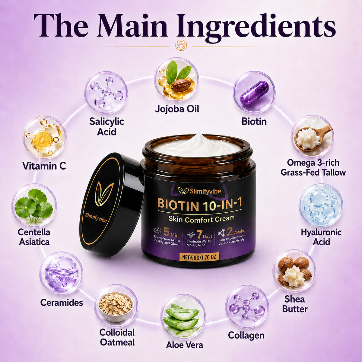 ✨Slimifyvibe® Biotin 10-in-1 Skin Comfort Cream🍀