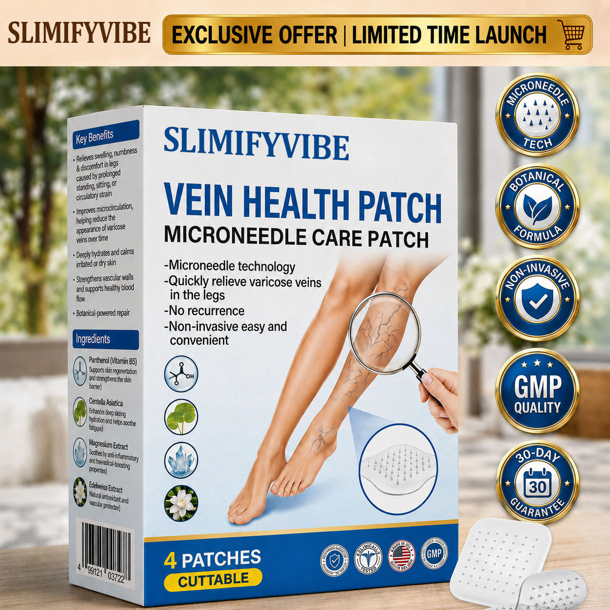 Slimifyvibe🧬Vein Health Patch Microneedle Care Patch🩹
