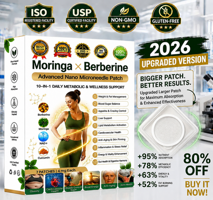 OFFICIAL BRAND Moringa Berberine × NAD+ Ultra 10 in-1 Nano Microneedle Patch Evolution V2