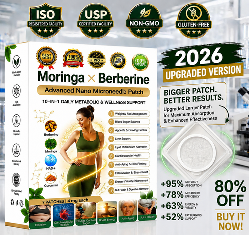 OFFICIAL BRAND Moringa Berberine × NAD+ Ultra 10 in-1 Nano Microneedle Patch Evolution V2
